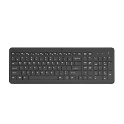 Abbildung von HP 220 Wireless Tastatur 2,4 GHz USB Dongle bis zu 16 Monate Akkulaufzeit (AAA Batterie) 425,5 g QWERTZ Schwarz
