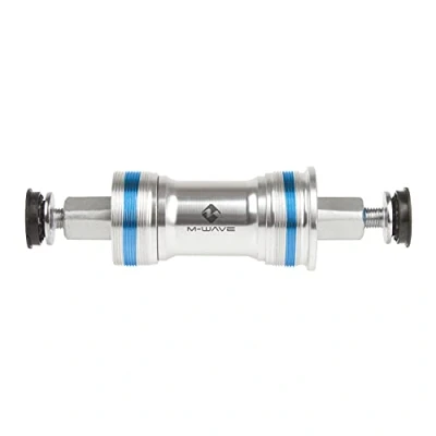 Abbildung von M Wave Unisex Adult Carousel BB BSA SQ Kompakt Innenlager, Silber/Blau, für 68 mm Gehäuse, L1: 127.5 mm, L2 31