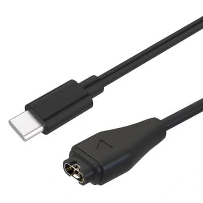 Abbildung von Ladegerät kompatibel mit Garmin Fenix 8 E 7 6 Forerunner 955 965 Approach Quatix Vivosport Instinct USB Kabel 100cm Ladekabel Ersatz für Ladeadapter Ladestation Aufladekabel Adapter PHONILLICO