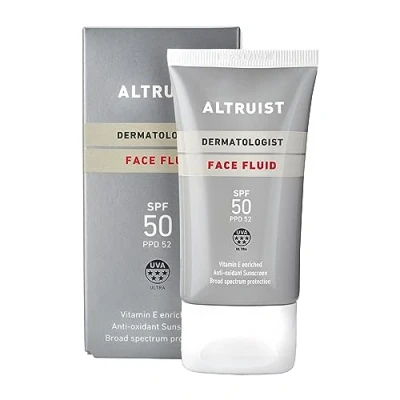 Abbildung von Altruist Dermatologist Sunscreen Fluid SPF Überlegener 5 Sterne UVA Schutz von Dr. Andrew Birnie Premium antioxidativer Gesichtsschutz, weiß, geruchsneutral, 50 Milliliter