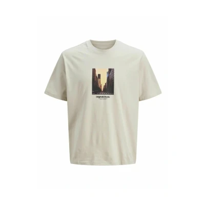 Abbildung von Jack &amp; Jones Jorvesterbro Picture CREW NECK Tshirt print, Herren, Größe: Medium, Moonbeam