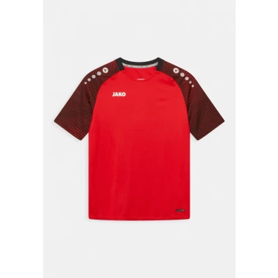 Abbildung von JAKO Sport Tshirt für Kinder, Größe: 152, Rot/schwarz