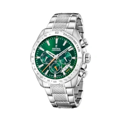 Abbildung von Festina Chronograph »Timeless Chronograph«, Armbanduhr, Quarzuhr, Herrenuhr, Stoppfunktion, Edelstahlarmband