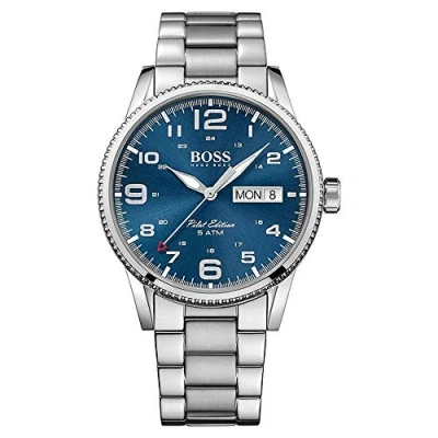 Abbildung von BOSS Analog Quarzuhr für Herren mit Silbernes Edelstahlarmband 1513329