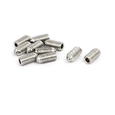 Abbildung von sourcing map 10stk M5x10mm 304Edelstahl Sechskant Madenschraube Set Schraube Feder Kugel de