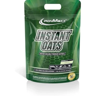 Abbildung von IronMaxx Instant Oats Haferflocken Vanille 2000g Beutel Natürlicher veganer Weightgainer Low Sugar &amp; frei von Konservierungsstoffen