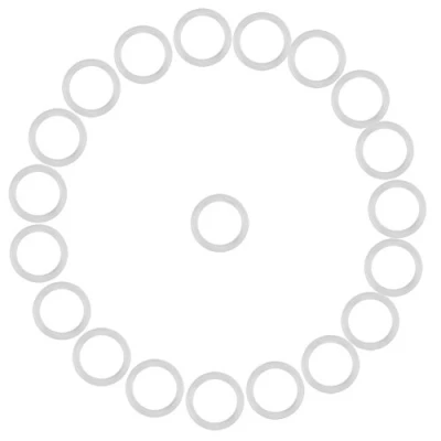 Abbildung von 20Pcs Sicher Silikonring für Schnuller Schnullerketten Clips Adapter Halter Weiche Baby Beißring Ringe Geburtstag Shower (Klar)