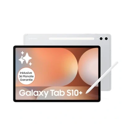 Abbildung von Samsung Galaxy Tab S10+ AI Tablet, Android 12 GB RAM, 512 Speicher, AMOLED Display, Antireflexionsbeschichtung, Inkl. S Pen, WiFi , Platinum Silver, 36 Monate Herstellergarantie