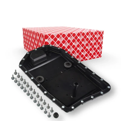 Abbildung von FEBI BILSTEIN 171616 Ölwanne, Automatikgetriebe mit Dichtung, Ölablassschraube Schrauben, Filter BMW: 5 Touring, X5, 1 Hatchback