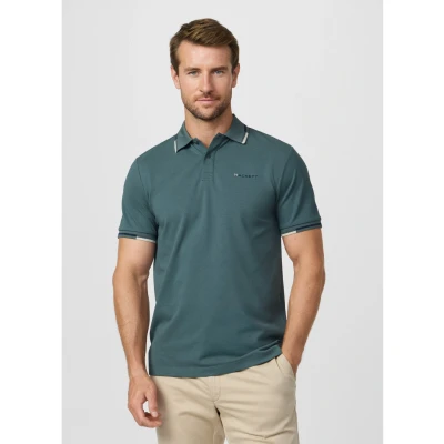 Abbildung von Hackett London Coast Tipped Poloshirt, Herren, Größe: Medium, Sage green