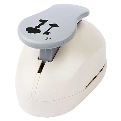 Abbildung von Ideen mit Herz Jumbo Stanzer, Schlüssel, Motivgröße: 6,5cm x 4,9cm Motiv Locher für Papier Geschenkanhänger &amp; Karten basteln Hochzeit, Verlobung, Umzug, Einzug etc. extra groß