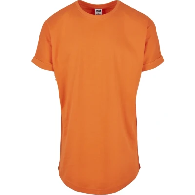 Abbildung von Urban Classics LONG Shaped Turnup Tshirt basic, Herren, Größe: 4XL, Orange