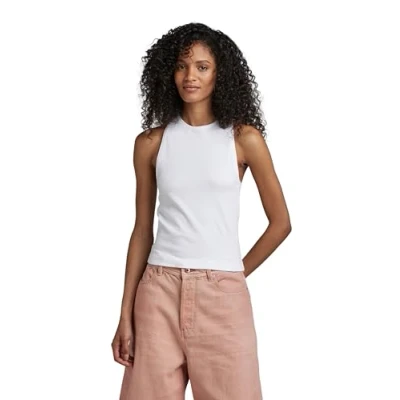 Abbildung von G STAR RAW Damen Racer Slim Tanktop, Weiß (White D23132 D275 110), L