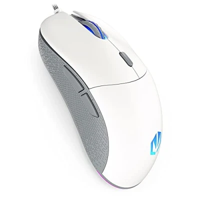 Abbildung von ENDORFY GEM Plus Onyx White, leichte Gaming Maus (67 g), Sensor PAW3370, 19 000 DPI, Mechanische Switches Kailh GM 8.0 80M, 6 programmierbare Tasten, Mausfüße aus „PTFE, EY6A011
