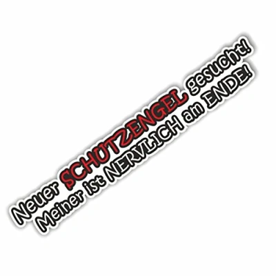 Abbildung von folien zentrum Schutzengel gesucht 18x2,5cm hochwertiger Aufkleber Auto Tuning OEM &amp; JDM Autosticker Lustige Sprüche für Car Sticker Autoaufkleber Stickerbomb Made in Germany 224