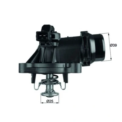 Abbildung von MAHLE ORIGINAL TM 18 105 Kühlwasserthermostat mit Dichtung BMW: 3 Saloon, Coupe, Touring