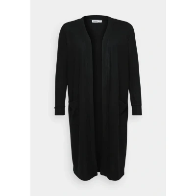 Abbildung von Noisy May Curve Nmcity LONG Cardigan Strickjacke, Damen, Größe: 46, Black