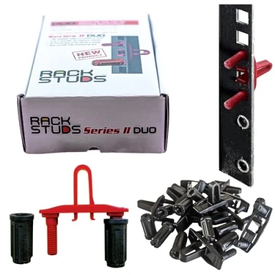 Abbildung von Rackstuds DUO20 1RU Series II Rack Mount Solution Müheloser Ersatz für herkömmliche Schrauben und Käfigmuttern &amp; Server Schrauben, Ideal Hardware Setup 20er Pack, Universelle