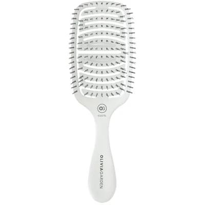 Abbildung von Olivia Garden Essential Care Flex Fine Hair Bristles Ice White. für trockenes oder nasses Haar. Ein Detangler feines