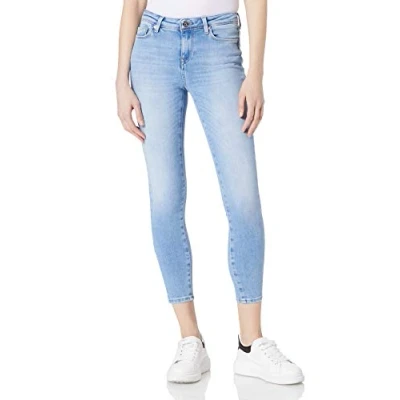 Abbildung von ONLY Damen Onlblush Mid Sk ANK Raw Rea333noos Jeans, Light Blue Denim, M / 30L EU