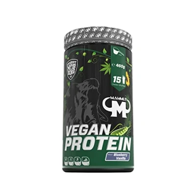 Abbildung von Mammut Nutrition vegan Whey Protein Pulver Blueberry Vanilla 460 g 4 Komponenten Pflanzen ohne Soja, laktose und glutenfrei natürliche Süße durch Stevia 100% Aspartam