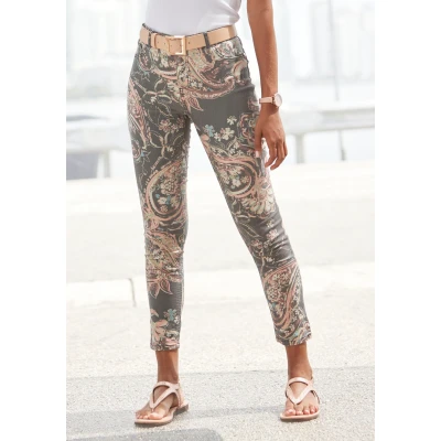 Abbildung von Lascana Jeans Skinny Fit, Damen, Größe: 40, Schwarz bunt bedruckt