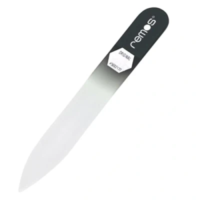 Abbildung von REMOS Nagelfeile aus echtem Hartglas mit beidseitiger Schleiffläche 8 cm (Schwarz)
