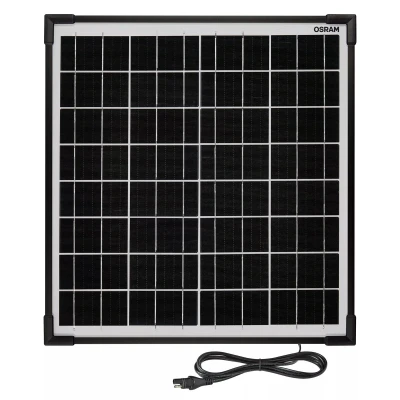 Abbildung von OSRAM BATTERYcharge Solar 20W, Batteriewartungsgerät, 12V Batterieladung, wasserdichtes Solarpanel, Verpolungsschutz