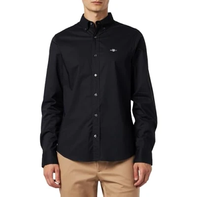 Abbildung von GANT Shirt Hemd, Herren, Größe: Small, Black