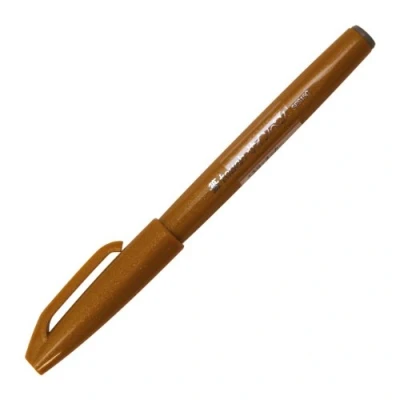 Abbildung von Pentel SES15C Y Faserschreiber mit Flexibler Pinsel ähnlicher Spitze ocker