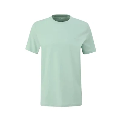 Abbildung von s.Oliver MIT Kleinem Label Tshirt basic, Herren, Größe: Small, Ozeangrün