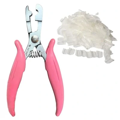 Abbildung von hair2heart Set: U Tip Bonding Zange und Keratin Rebonds Professionelles Haarverlängerungs Zubehör