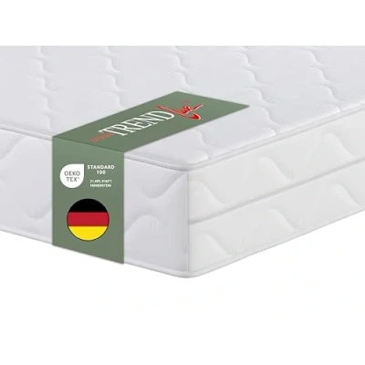 Abbildung von Badenia Trendline BT 100 Roll Komfortmatratze, Härtegrad 3, 90 x 200 cm, weiß, Öko Tex zertifiziert, produziert nach deutschem Qualitätsstandard