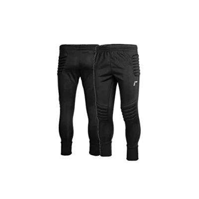 Abbildung von Reusch Jungen Torhüter Goalkeeping Training Pant Junior Fußball Torwarthose Lang Gepolstert Für Kinder, Schwarz / Silber, XXS EU