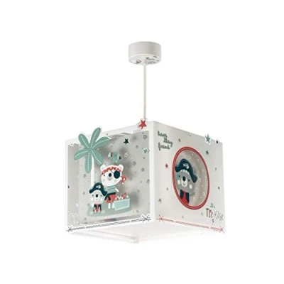 Abbildung von Dalber kinderlampe Pendelleuchte Hängelampe Piraten The Pirates Tiere, 24 x 21 cm, Grün