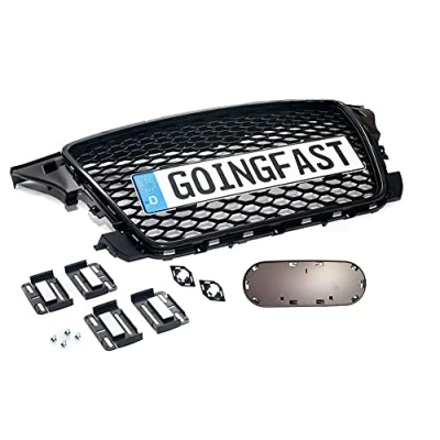 Abbildung von Passend für Audi A3 8P Kühlergrill Waben Front Grill Emblemhalter 2x Simple Fix