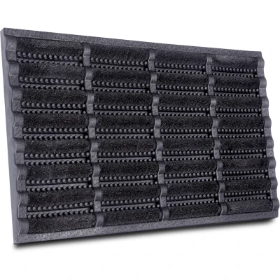 Abbildung von Hanse Home Brushes Fußmatte Kokos und Gummi 45x75cm rutschfeste Schmutzfangmatte für Innen Außen, Fußabtreter mit Kokosbürsten Türmatte Wetterfest Schmutzabtreter Outdoor Schwarz