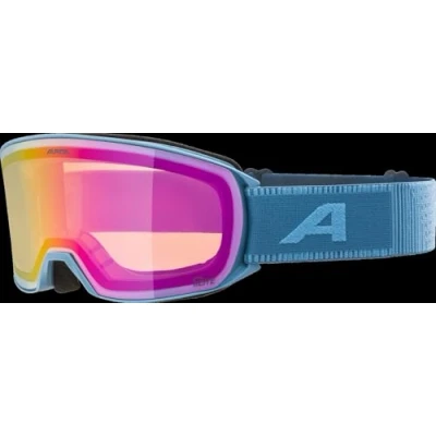 Abbildung von ALPINA NAKISKA Q LITE Verspiegelte, Kontrastverstärkende OTG Skibrille Mit 100% UV Schutz Für Erwachsene, smoke blue matt, One Size