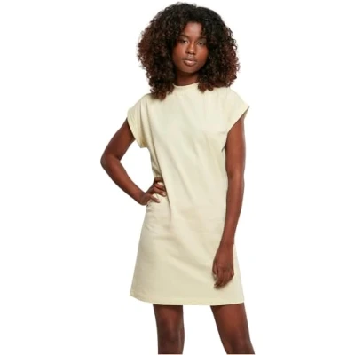Abbildung von Build Your Brand Damen BY101 Ladies Turtle Extended Shoulder Dress Kleid, softyellow, M
