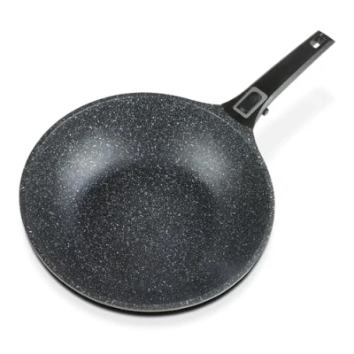 Abbildung von GSW 167789 Easy Click Bratpfanne mit abnehmbarem Griff, Aluminium, schwarz ⌀20 cm