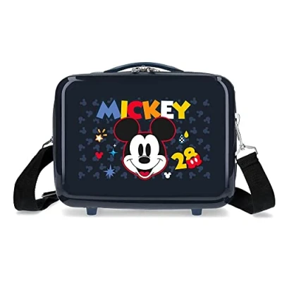 Abbildung von Disney Mickey Get Moving Kulturbeutel, anpassbar, mit Umhängetasche, blau, 29 x 21 15 cm, ABS, 9,14 l, 0,6 kg, Anpassbare Kulturtasche Umhängetasche