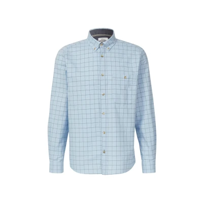 Abbildung von s.Oliver Regular FIT AUS MIT Buttondownkragen Hemd, Herren, Größe: Large, Hellblau