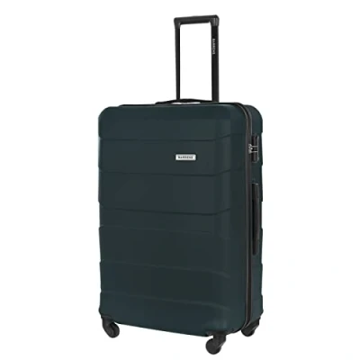 Abbildung von BARRENS Großer Koffer Zwillingsrollen Hardcase Reisekoffer Trolleys Hartschale Rollkoffer Groß mit 4x360 Grad Rollen Hartschalenkoffer XXL Reise 77x52x29 cm 91 L (Grün)