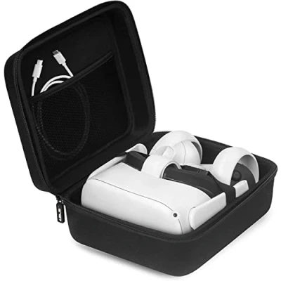 Abbildung von JSVER Tasche Für Meta Quest 3S/Quest 3/Quest 2, Eva Case Hülle 3D VR Headset Tragetasche 3 /Quest 2/Oculus Go Controller Zubehör Gamepad Fernbedienung Hart Reise tragen Fall