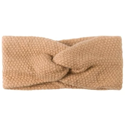 Abbildung von styleBREAKER Damen Strick Stirnband mit Reiskorn Strickmuster und Twist Knoten, warmes Winter Haarband, Headband 04026064, Farbe:Hellbraun