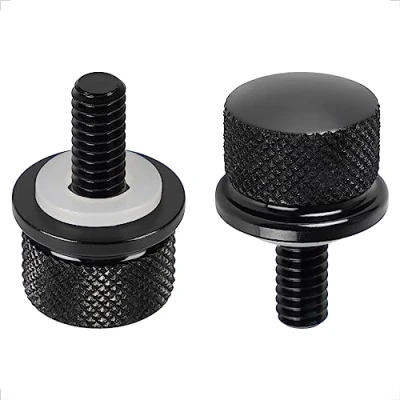 Abbildung von Evermotor 2 Stücke 7075 T6 Luftfahrt Aluminium Sitzschraube Sitzbank Schraube 1/4&quot; 20 Gewinde für Harley Davidson