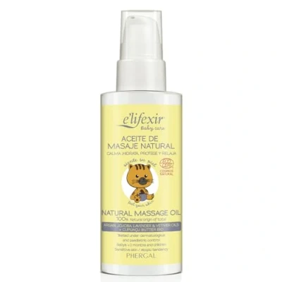 Abbildung von Elifexir Baby Care Natürliches Massageöl für Babys, Intensive Feuchtigkeitspflege, beruhigt, entspannt, 100 Prozent natürliche Inhaltsstoffe, Verwendung ab der Geburt, Empfindliche Haut ml