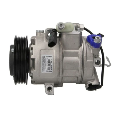 Abbildung von DELPHI TSP0159344 Kompressor SANDEN PXE13 / Denso PAG 46 mit Kompressoröl VOLKSWAGEN: Polo IV Hatchback, V Golf 4, SEAT: Ibiza 4