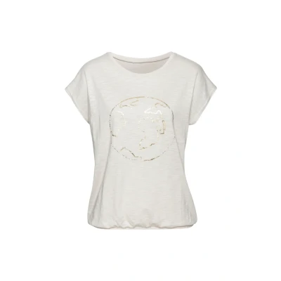 Abbildung von Vivance Rundhals Tshirt print, Damen, Größe: 36/38, Beige