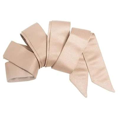 Abbildung von Maya Deluxe Women&#039;s Womens Ladies Satin Sash Waist Tie Ribbon Bow Accessory for Bridesmaids Bridal Wedding Prom Evening Occasion Belt, Taupe Blush, S M